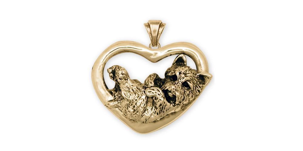 Cairn Terrier Pendant Jewelry 14k Gold Handmade Dog Pendant CY11-PG