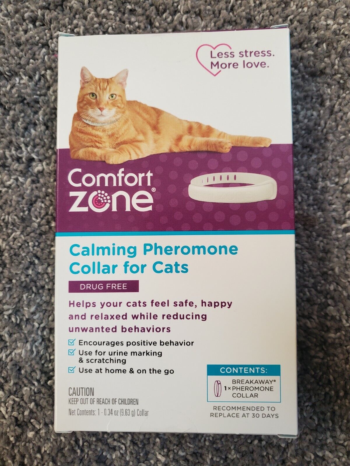 Comfort Zone Calming Pheremone Collar For Cats, Single