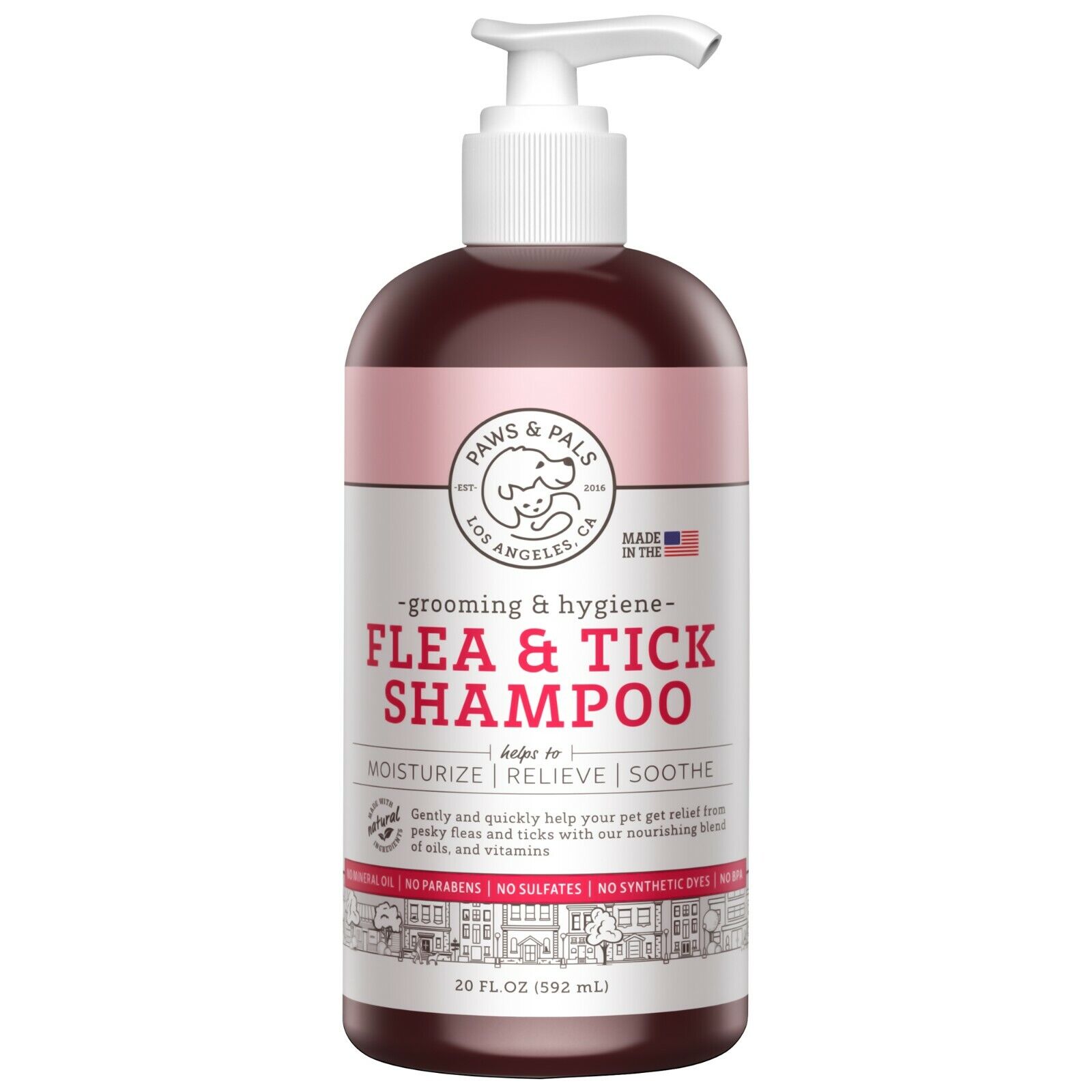 Flea and Tick Shampoo for Dogs Cats Conditioner  Scrub Cleaning Bath Shower Wash
