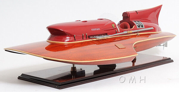Arno Ferrari Hydroplane Wooden Power Speed Boat Racing Model 32
