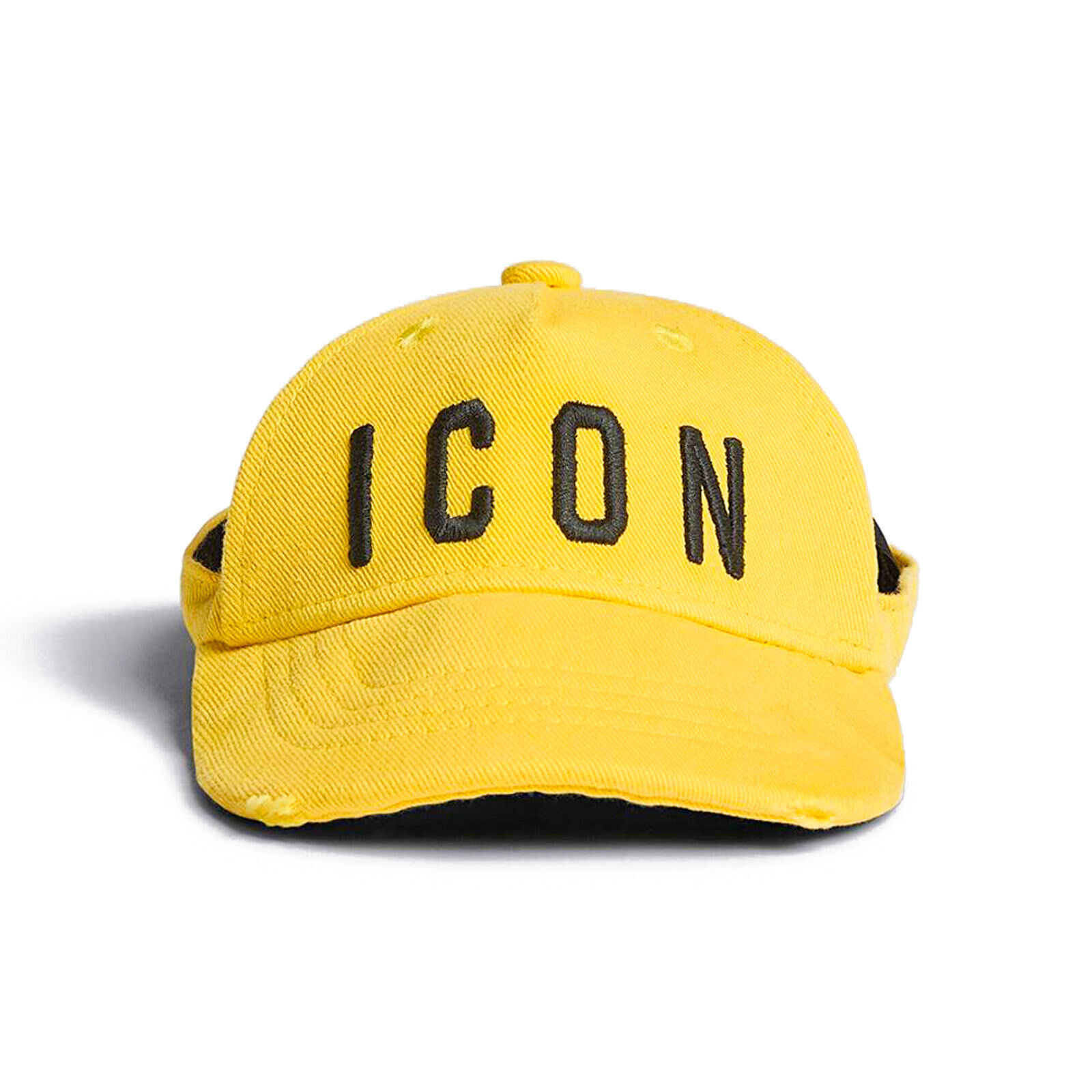 DSQUARED2 ICON yellow dog hat cap with adjustable visor