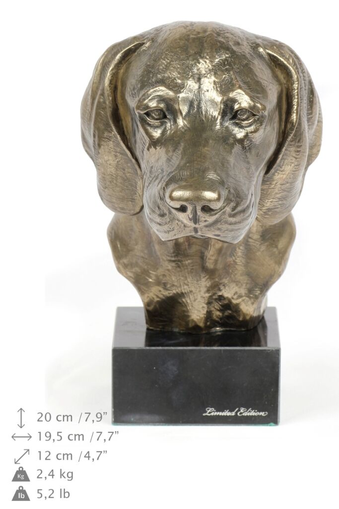 Weimaraner, dog bust marble statue, ArtDog , CA