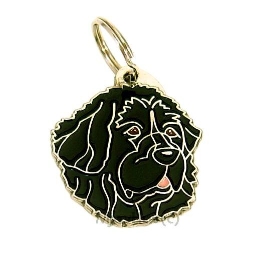 Dog name ID Tag,  Newfoundland, Personalized, Engraved, Handmade, Charm