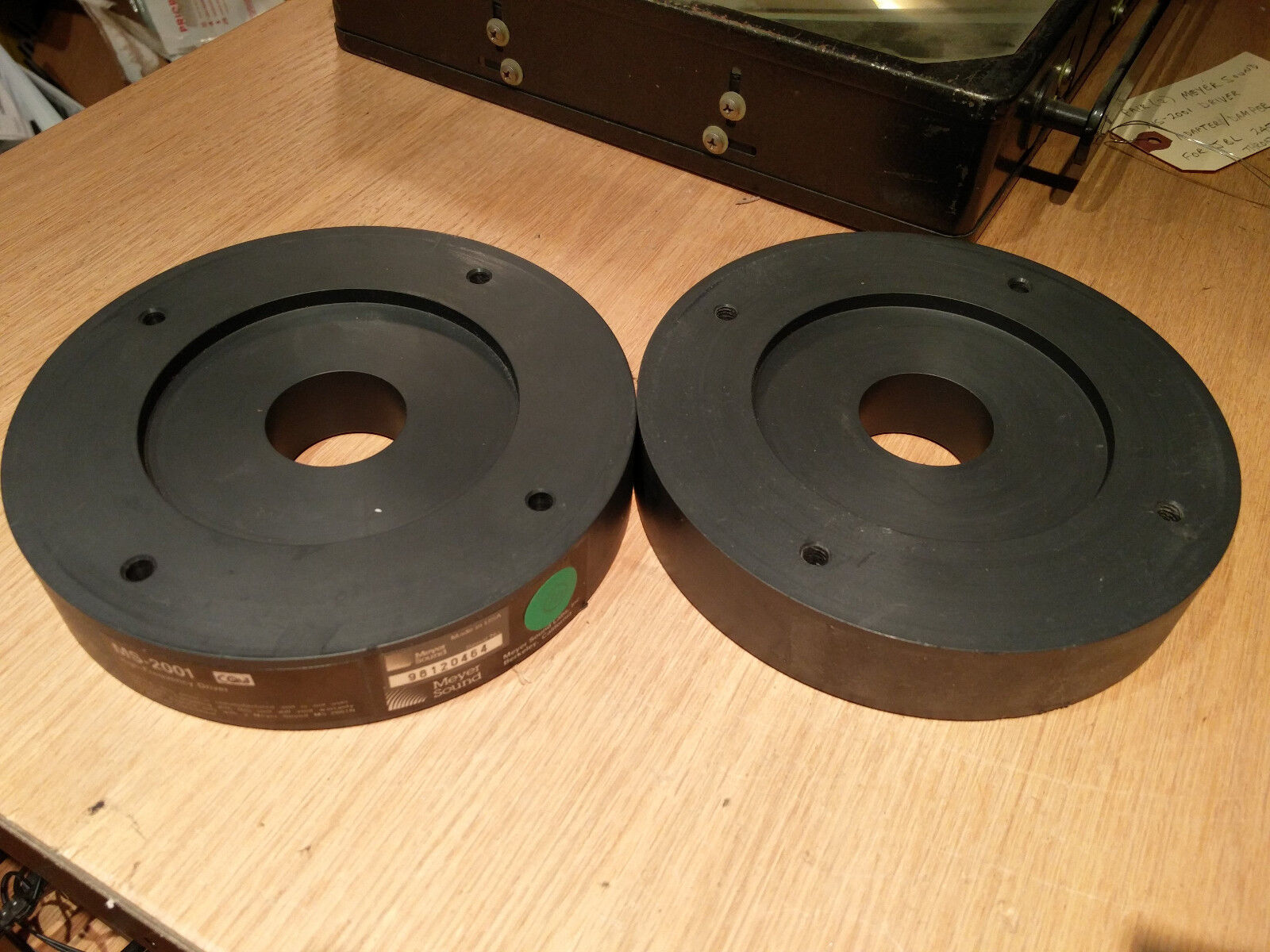 Pair of (2) MEYER SOUND MS-2001 DRIVER ADAPTER/DAMPNER RINGS for JBL 2450 1.5