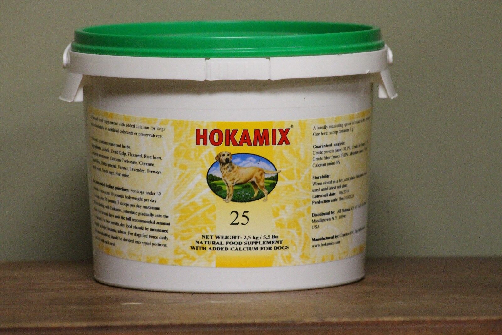 Hokamix 25     #1 Herbal Pet Supplement in all the World  2.5Kg / 5.5 Lb Pail
