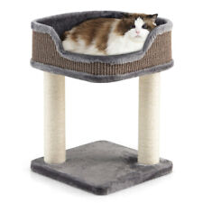 Gymax Cat Tree Multi-Level Cat Tower W/ Scratching Posts And Large Plush Perch picture