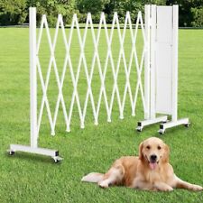 Retractable Outdoor Dog Gate, 216'' Wide Driveway Gate 41.34*216.54 White picture