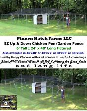 Chicken Run Pen Cage 6’ tall 25’ 50’ 75’ 100’ Poultry Coop Garden Fence Metal picture