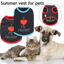 Print letter Pet Dog Cat Vest Clothing Puppy Costume Summer T Shirt Costumes # — picture
