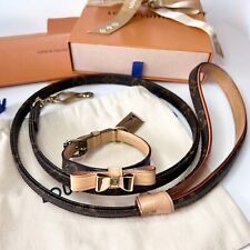 Louis Vuitton Baxter Dog Collar XS Bow & Baxter MM Leash w/Box CV0150 TH4089 I4 picture