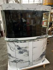 WARRANTY INCLUDED 130 gallon GLASS bow front aquarium fish tank set SUMP + PUMP picture