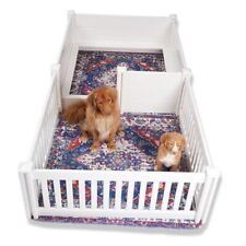 Whelping Box for Dogs - Large | 8ft x 4ft (2 Rooms) | 2 x Azure Blue Pad picture