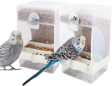 PINVNBY No-Mess Bird Feeder Parrot Automatic Seed Food Clear,Green  picture