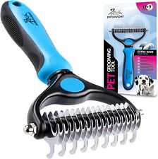 Deshedding Brush Double-Sided Undercoat Rake for Dogs & Cats Shedding Comb picture