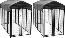 8Ft X 4Ft X 6Ft Large Outdoor Dog Kennel Playpen Crate with Heavy Duty Welded Wi picture