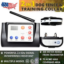 Wireless Electric Dog Fence Pet Containment System Shock Collar Dog Boundary US picture