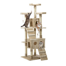 NNEDSZ Cat Tree 180cm Trees Scratching Post Scratcher Tower Condo House Furnitur picture