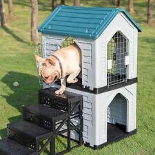 Outdoor Double Storey Dog House Comfortable Cool Shelter Durable Plastic Design picture