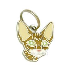 Cat name ID Tag,  Devon rex, Personalized, Engraved, Handmade, Charm picture