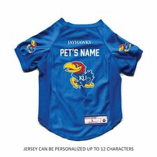 KANSAS JAYHAWKS Littlearth NCAA Personalized Pet Stretch Jersey Sizes XS-BIG DOG picture
