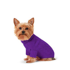 Genuine Polo Ralph Lauren cable cashmere dog sweater -Purple picture