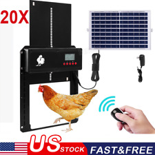 20xSolar Automatic Chicken Coop Door Opener Cage Closer Timer Light Sensor Balck picture