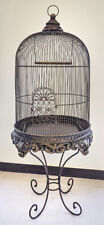Decorative Bird Cage with Stand Bronze Imperial - Birdcage with Stand Bronze picture