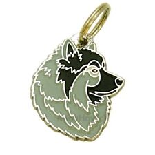 Dog name ID Tag, Keeshond, Engraved, Personalized, Handmade, Charm, Key chain picture