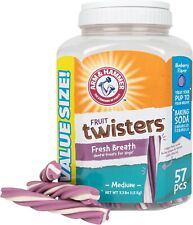 Arm & Hammer for Pets Fruit Twisters Dental Treats for Dogs, Value Pack Bucket | picture