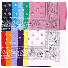 LOT OF 50 DOZEN Mix Color Bandana Paisley Face Cover Head Wrap Scarf 100% Cotton picture