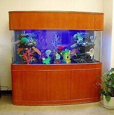 MONSTER TANK WARRANTY INCLUDED 380 gallon GLASS bow front aquarium fish tank picture