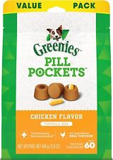 Greenies Dog Pill Pockets Capsule  Chicken Flavor 60 Count - Pack of 12 picture
