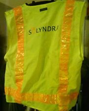 Bright yellow safety jacket from Solyndra Solar panel maker original/collectible picture