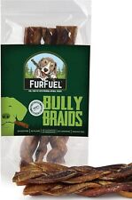 FURFUEL Braided Bully Sticks for Small Dogs, Medium & Large Dogs. 3 Pack, 6 Inch picture
