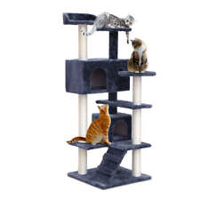 NNEDSZ Cat Tree 134cm Trees Scratching Post Scratcher Tower Condo House Furnitur picture