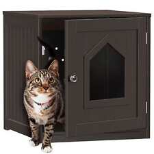 🐱 Designer Wooden Cat Litter Box Enclosure 🪵 picture