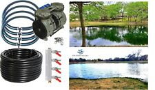 3/4HP Large Pond Aerator System 4x HD Diffusers + 400' Sink TUBE +Valve 2+acres picture