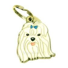 Dog name ID Tag,  Bichon Maltese, Personalized, Engraved, Handmade, Charm picture