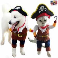 Funny Pet Cosplay Clothes Pirate Costume Dog Puppy Cat Suit w/ Hook Size- Large picture