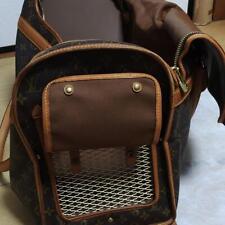 Louis Vuitton Pet Carry Bag Brown Dog Supplies Leather Accessary Boston Auth picture