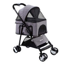 NNEDSZ Pet Stroller Dog Carrier Foldable Pram 3 IN 1 Middle Size Grey picture
