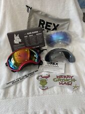 Original V1 ROCKET RED Rex Specs Large Dog Goggles OG Version 1 w/Extras picture