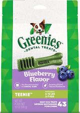 Greenies Bursting Blueberry Dog Dental Treats  Teenie Size 43 Count - Pack of 9 picture