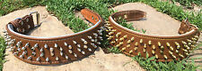 DOG COLLAR, hand made, 2.8 inch wide dog collar with studs and spikes. L- XXL picture