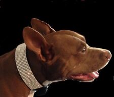 Large 9 row Black Swarovski Crystal Rhinestone Dog Collar Fits 21-24