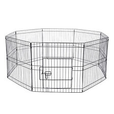 24 Inch Heavy Duty Dog Playpen 8 Panels Exercise Pen Pet Fence Cage with Doors picture