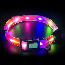 Collar Light up Dog USB Rechargeable Bright Flashing Waterproof Lighted Safety. picture