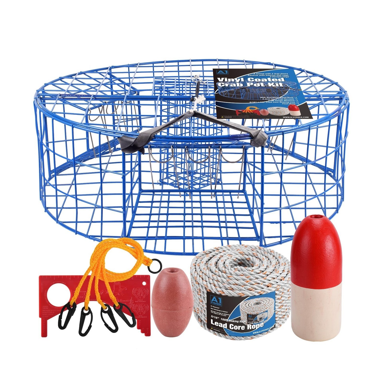 Heavy Duty Crab Pot Trap Pacific 3 Tunnel w/ 2 Doors 30 Heavy Duty Crab Pot Trap Pacific 3 Tunnel w/ 2 Doors 30