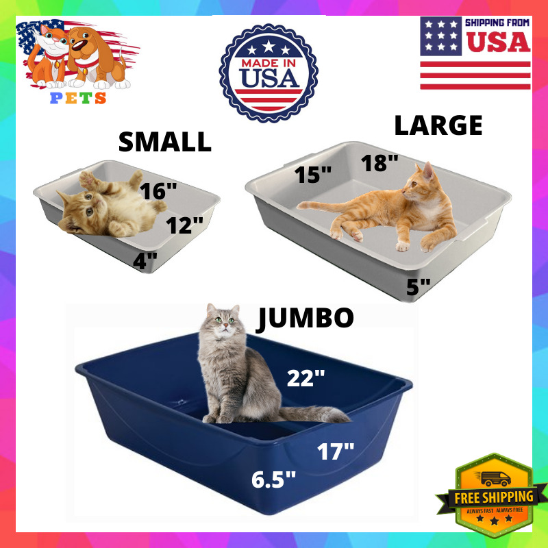 Cat Litter Box Small/Large/Extra Large XL Jumbo Giant Open Top Entry Enclosed