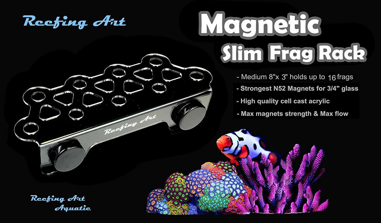 Reefing Art Magnetic Coral Frag Rack Strong Magnets Holds Up to 41 Plugs